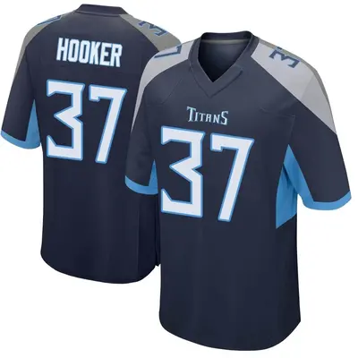 Men's Game Amani Hooker Tennessee Titans Navy Jersey