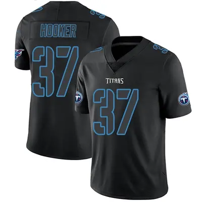 Men's Limited Amani Hooker Tennessee Titans Black Impact Jersey