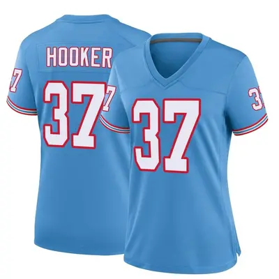 Women's Game Amani Hooker Tennessee Titans Light Blue Oilers Throwback Alternate Jersey