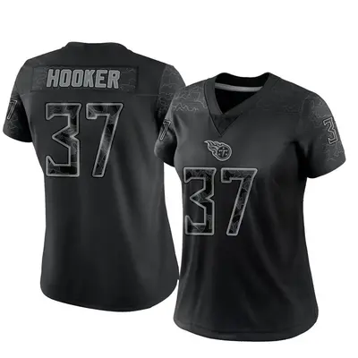 Women's Limited Amani Hooker Tennessee Titans Black Reflective Jersey