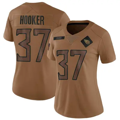 Women's Limited Amani Hooker Tennessee Titans Brown 2023 Salute To Service Jersey
