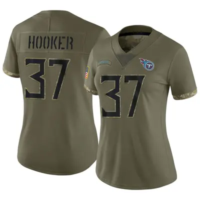 Women's Limited Amani Hooker Tennessee Titans Olive 2022 Salute To Service Jersey