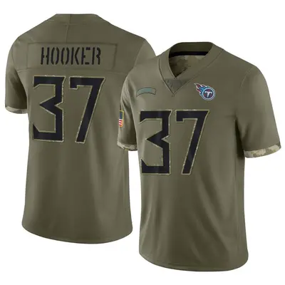 Youth Limited Amani Hooker Tennessee Titans Olive 2022 Salute To Service Jersey